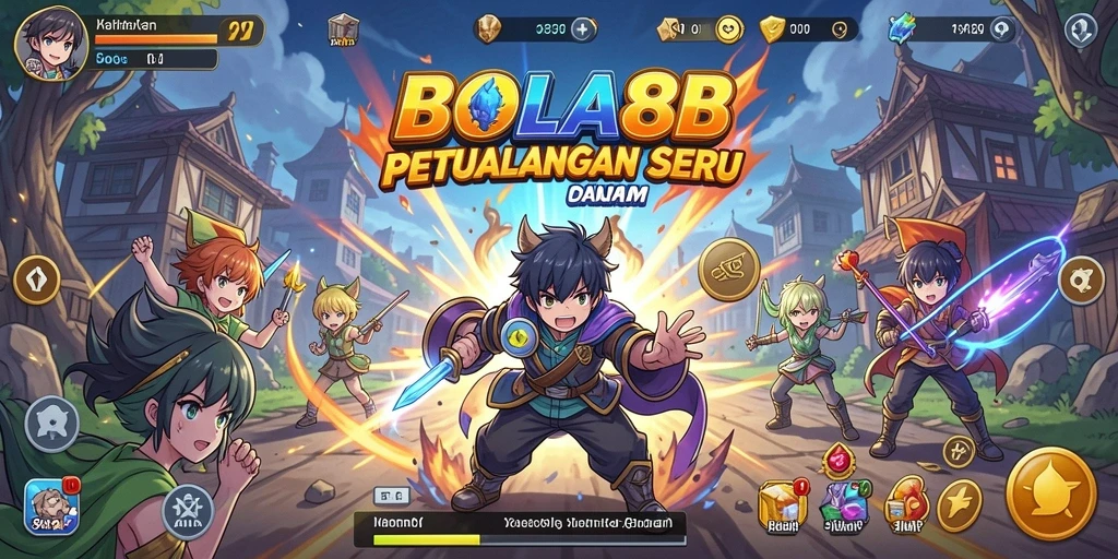 Tampilan gameplay BOLA88 yang penuh warna dan dinamis.