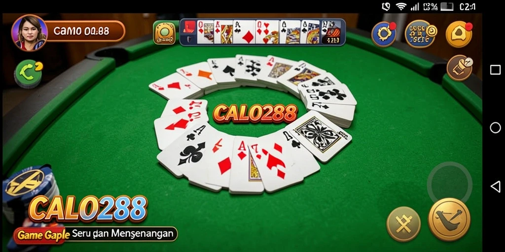 Tampilan gameplay Gaple yang seru dan interaktif di CALO288.