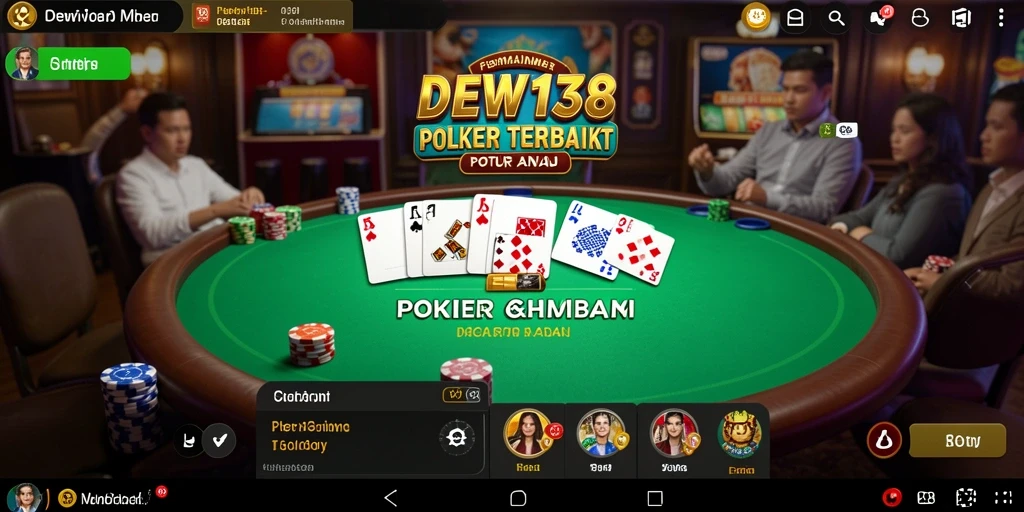 Tampilan gameplay menegangkan di DEWI138 Poker