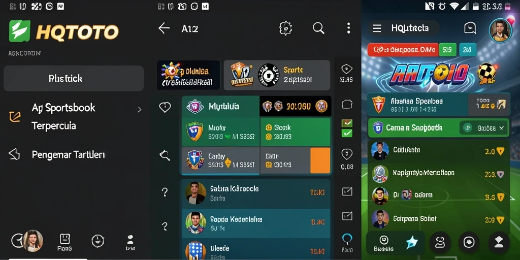 Tampilan antarmuka pengguna HQTOTO dalam permainan Sportsbook.