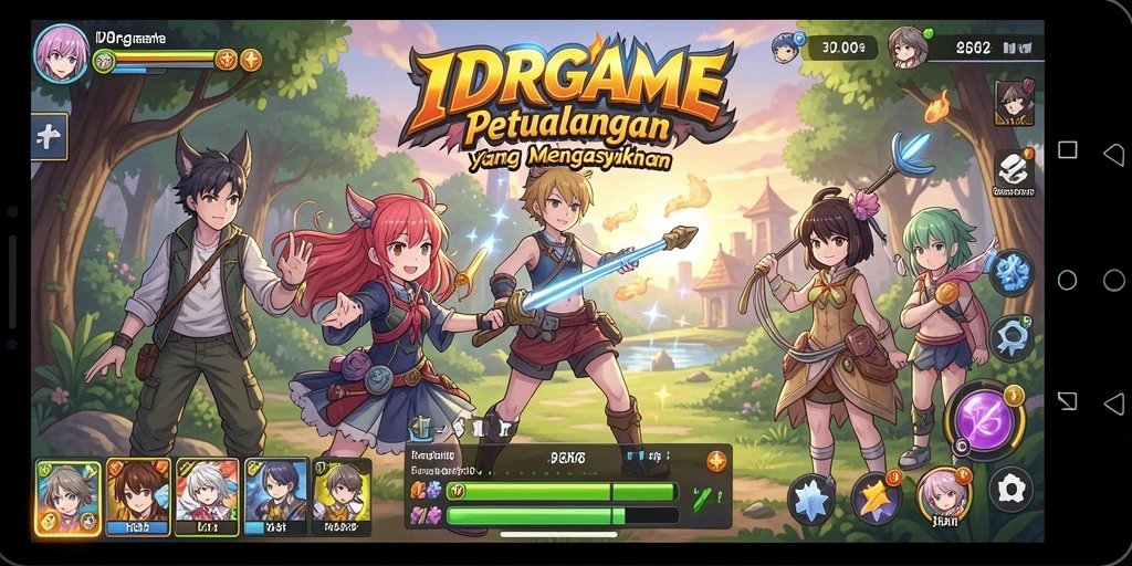 Tampilan gameplay anime yang menakjubkan di IDRGAME.