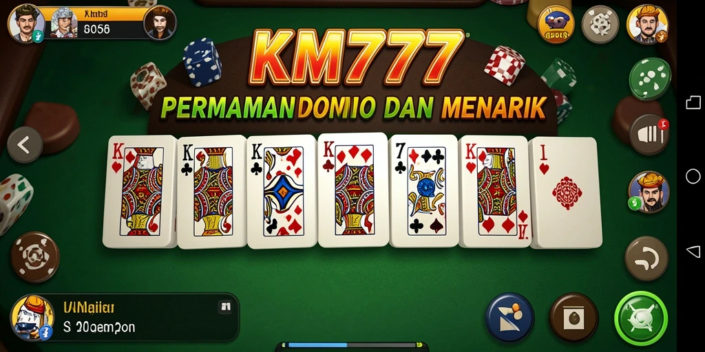 Tampilan gameplay domino yang seru dan menarik di KM777.