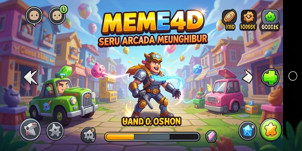 Screenshot gameplay MEME4D yang menampilkan momen seru dalam permainan.