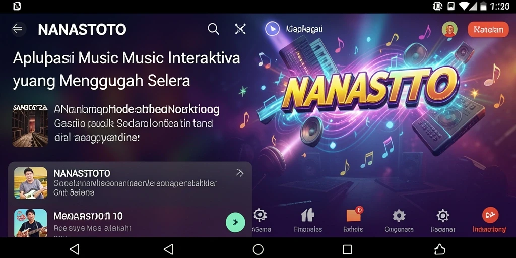 Screenshot NANASTOTO menampilkan fitur interaktif yang menyenangkan.
