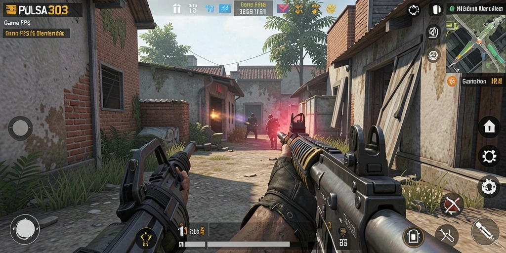 Gameplay PULSA303 yang intens dan seru dalam pertempuran FPS.