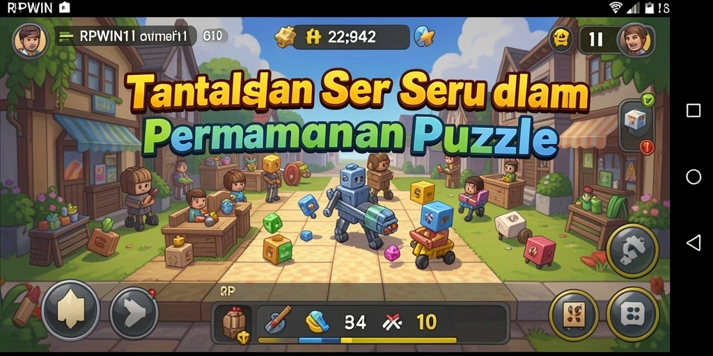 Gameplay RPWIN1 menampilkan tantangan puzzle yang seru.