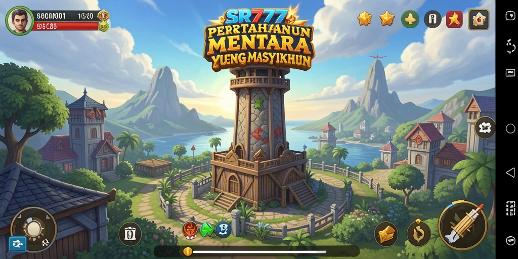 Tampilan gameplay <strong>SR777</strong> dalam aksi pertahanan menara yang epik.