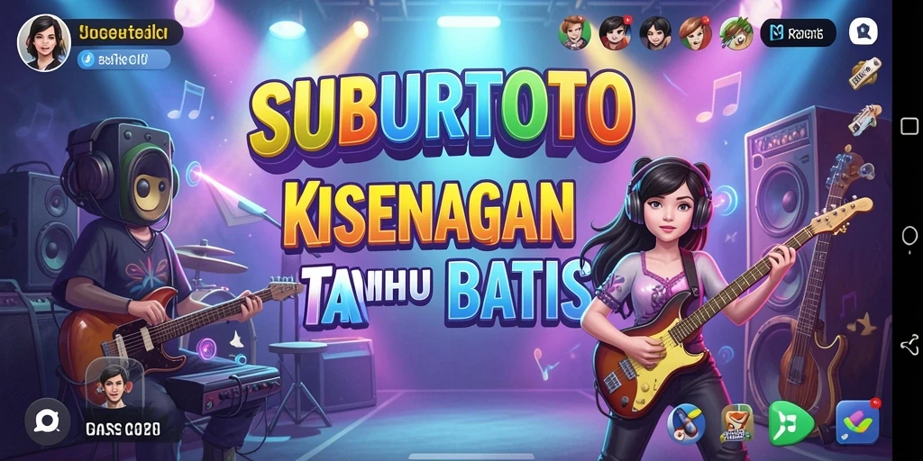 Tampilan gameplay SUBURTOTO dengan berbagai lagu menarik.